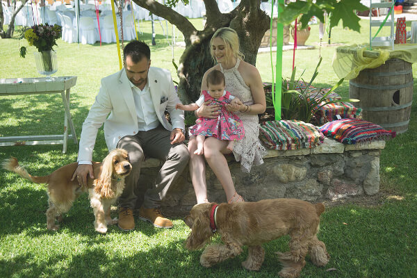 Βάφτιση Μελιτίνας - Η οικογένεια στον κήπο